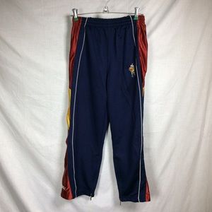 And1 Boys Navy Blue/Burgundy/Yellow Sweatpants, Sz M Dazzle